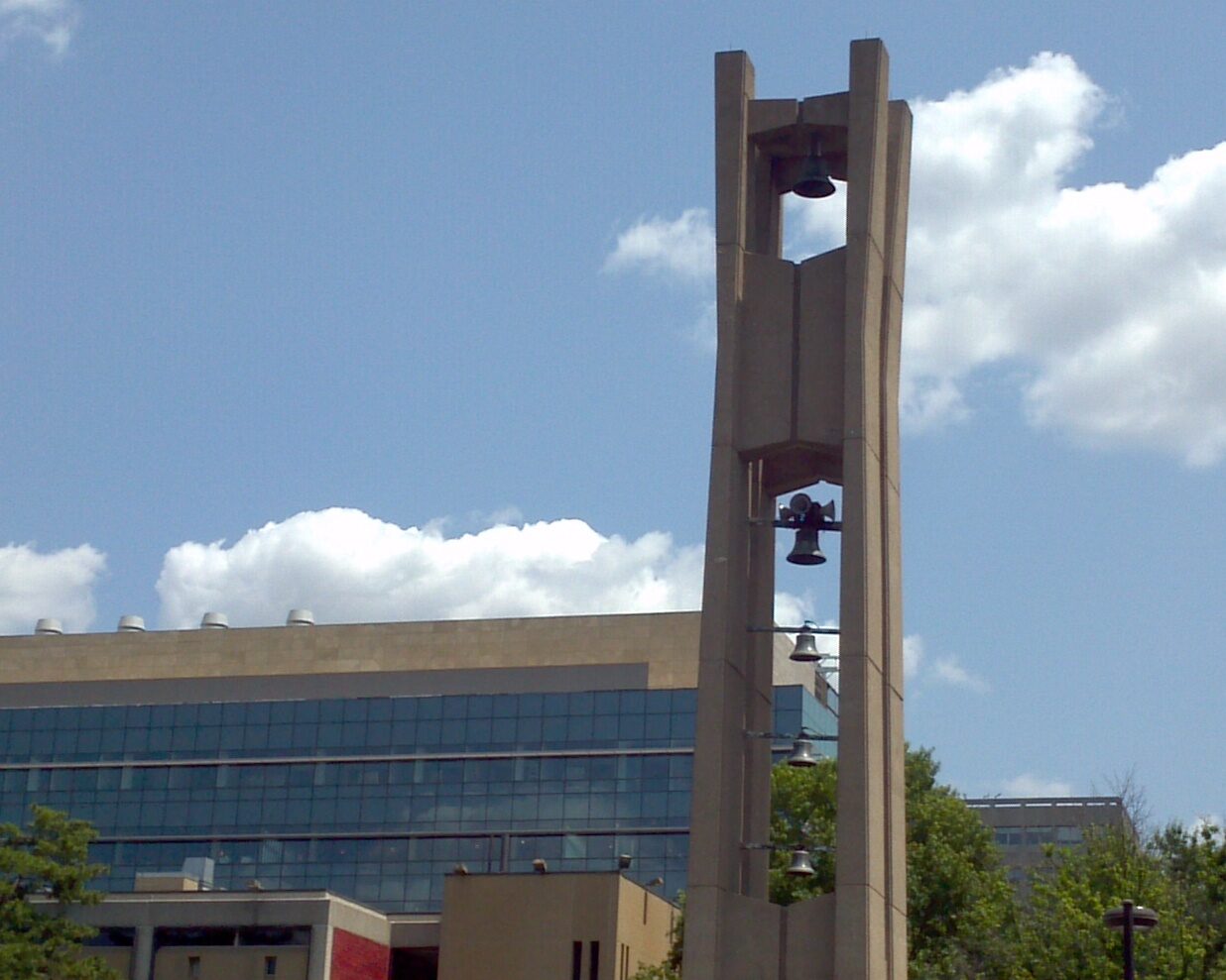 Bell tower at Temple University.